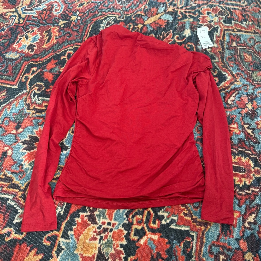 Abercrombie One Shoulder Red Top